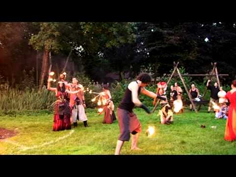 Omnia and Wickerman burning during Castlefest 2010