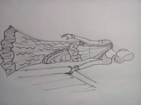 How to draw indian dress.