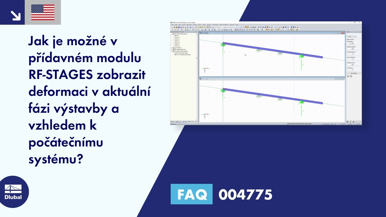 [EN] FAQ 004775 | Jak mohu zobrazit deformaci v aktuální fázi výstavby a ve vztahu k ...