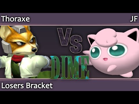 DIME 12 Melee - Thoraxe (Fox) vs JF (Jigglypuff, Falco) - Losers Bracket