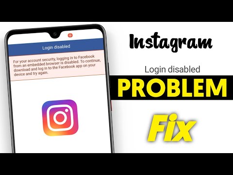 Instagram Facebook Login disabled | for your account security logging into Facebook embedded browser