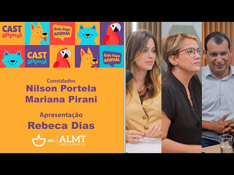 Cast Animal com Rebeca Dias, Nilson Portela e Mariana Pirani