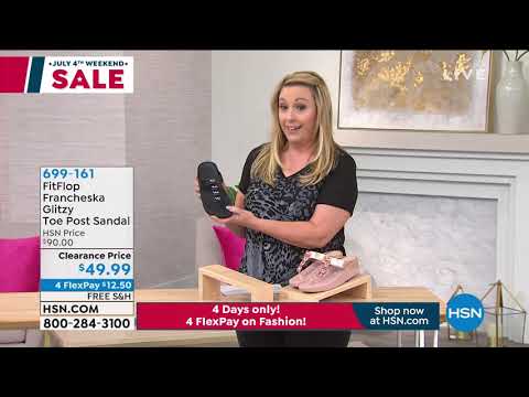 FitFlop Francheska Glitzy Toe Post Sandal