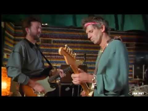 Eric Clapton, Keith Richards, Chuck Berry -Jam 1986- (Video with Synchronized Sound)