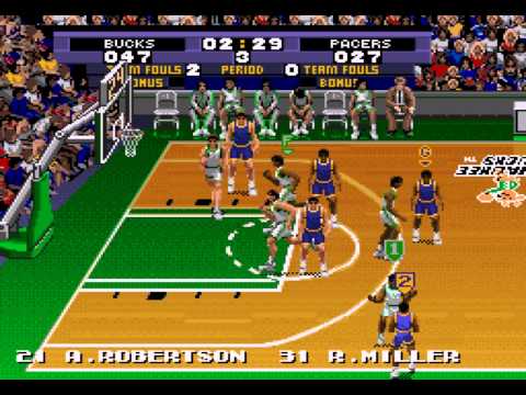 Tecmo Super NBA Basketball (SNES / Super Nintendo) - Vizzed.com GamePlay
