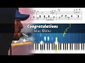 Mac Miller - Congratulations (ft. Bilal) - Accurate Piano Tutorial with Sheet Music