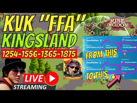 UPDATE KINGSLAND KVK HELL FFA 1254 vs 1556 vs 1365 vs 1875 | Chisgule Bunny vs PHO GoodFather vs JST