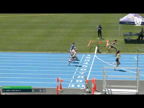 U11 Girls 100m Heat 5: 2021 State Combined Events Championships // LAVicTV
