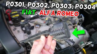FIAT ALFA ROMEO CODE P0301 P0302 P0303 P0304 IGNITION COIL FIAT GRANDE PUNTO BRAVO DOBLO TIPO ALFA R