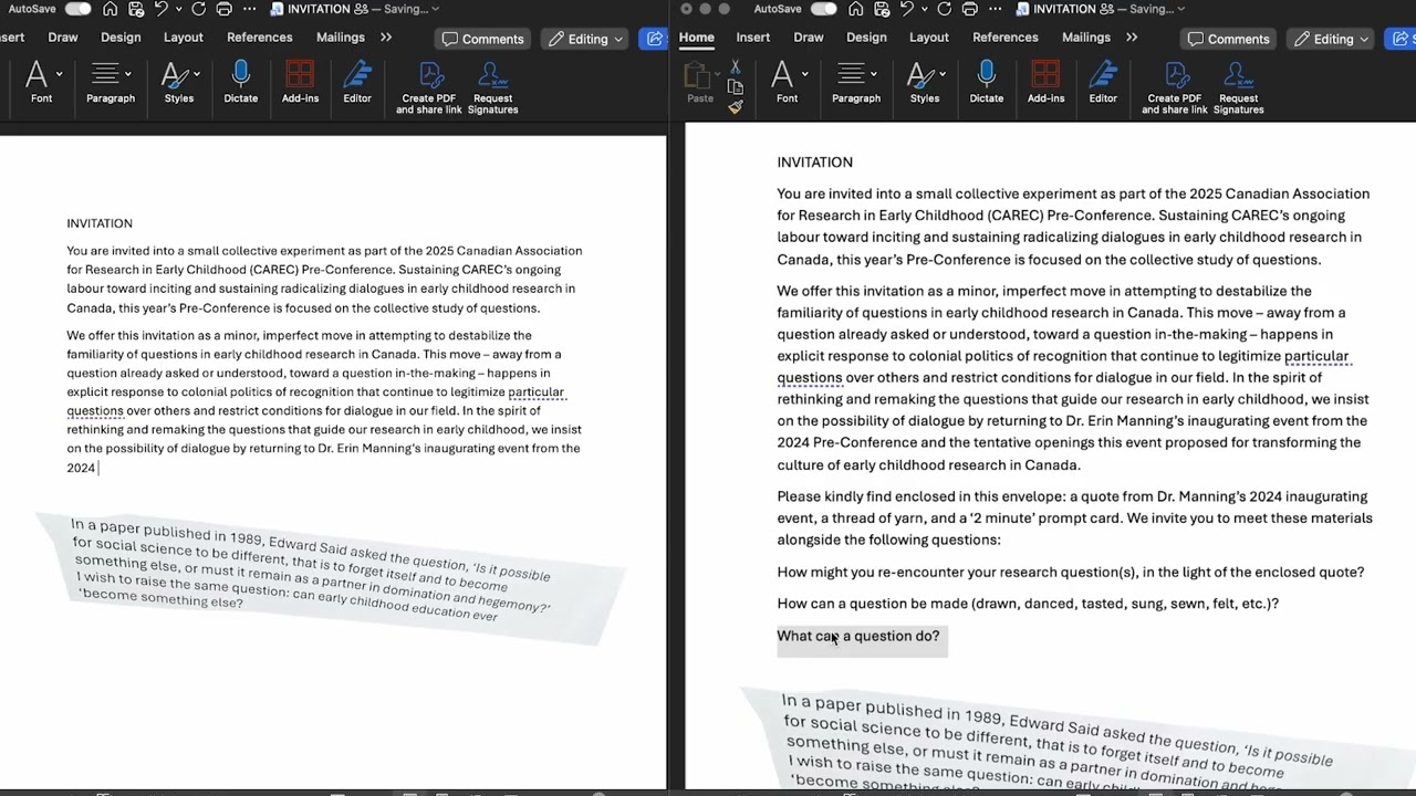 CAREC 2025 Pre-conference: What can a question do?