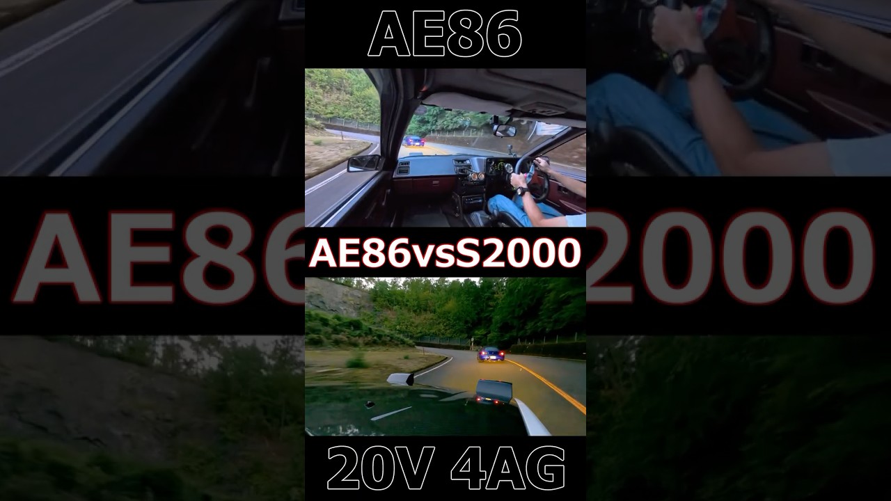 未公開版［AE86 ASMR×INITIAL D SOUNDTRACK］ハチロクvsS2000 【頭文字D】 #Shorts