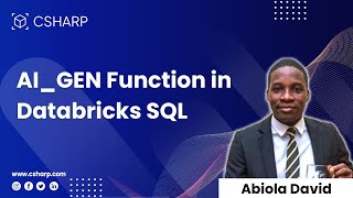 AI_GEN Function in Databricks SQL
