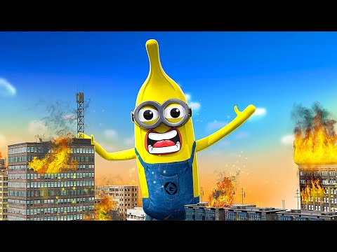 GIANT BANANA MINION Attacks the City