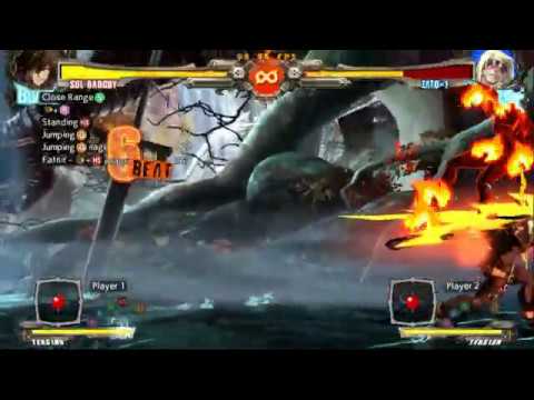 Guilty Gear Xrd Rev2 - Optimal routes - Corner dustloop [ZATO=1]