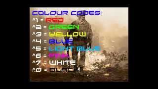 Mw2 Colour codes