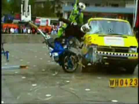 Motorcycle crash test - motorcycle crash dummies