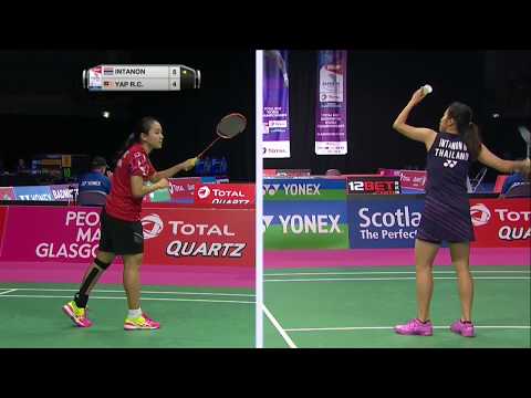 TOTAL BWF World Championships 2017 | Badminton Day 2 M8-WS | Ratchanok Intanon vs Yap Rui Chen