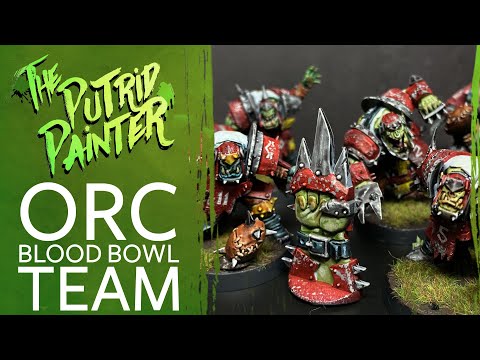 How to paint the Gouged Eye Orc Blood Bowl Team