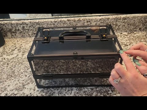 FRENESSA Portable Makeup Train Case – Transparent Acrylic Cosmetic Organizer Box