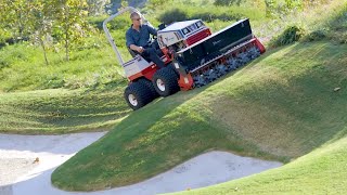 Ventrac | Aerate Impossible Places on Ventrac Tractor – Aeration Without Cores – Real World Work