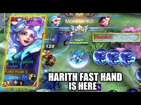 HARITH FAST HAND IS HERE!HARITH UNLIMITED CHRONO DASH|HARITH FAST HAND GAMEPLAY|MLBB