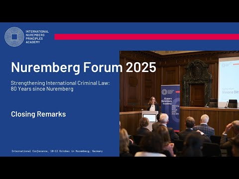 Nuremberg Forum 2025 – Closing Remarks
