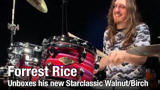 Video thumbnail for Forrest Rice Unboxes his new Starclassic Walnut/Birch and plays it right out of the box! by TAMA Drums Official