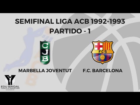 MARBELLA JOVENTUT BADALONA vs F.C. BARCELONA. LIGA ACB 1992-1993. SEMIFINAL PARTIDO 1
