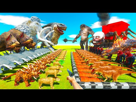 Choo-Choo Charles vs King Shark | Dinosaurs Fights Animals - Animal Revolt Battle Simulator