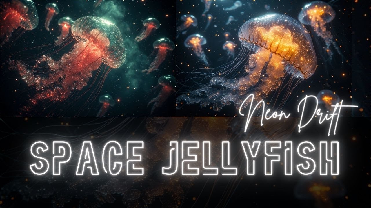 NO ADS | Neon Jellyfish in Space | 1 Hour of Deep Sea Dreamscape & Music