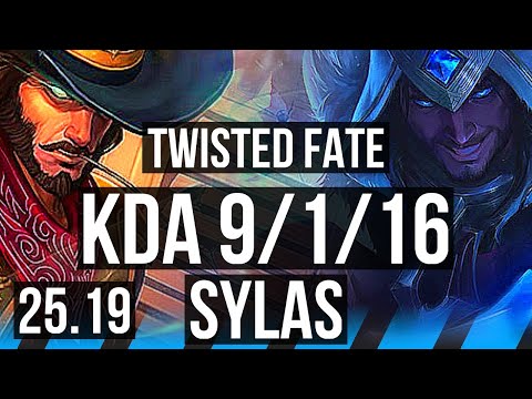 TWISTED FATE vs SYLAS (MID) | 9/1/16, Legendary | KR Grandmaster | 25.19