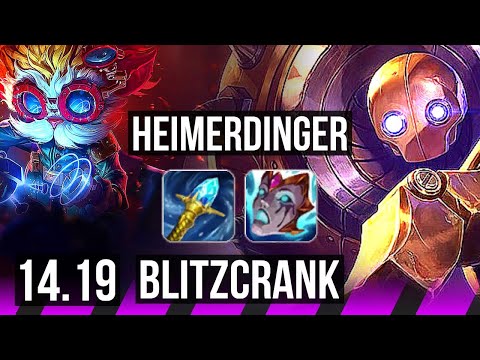 HEIMERDINGER & Jhin vs BLITZCRANK & Twitch (SUP) | 4/1/13, 1400+ games | NA Master | 14.19