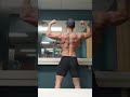Fasted shoulder workout post training posing - bodybuilding men's physique