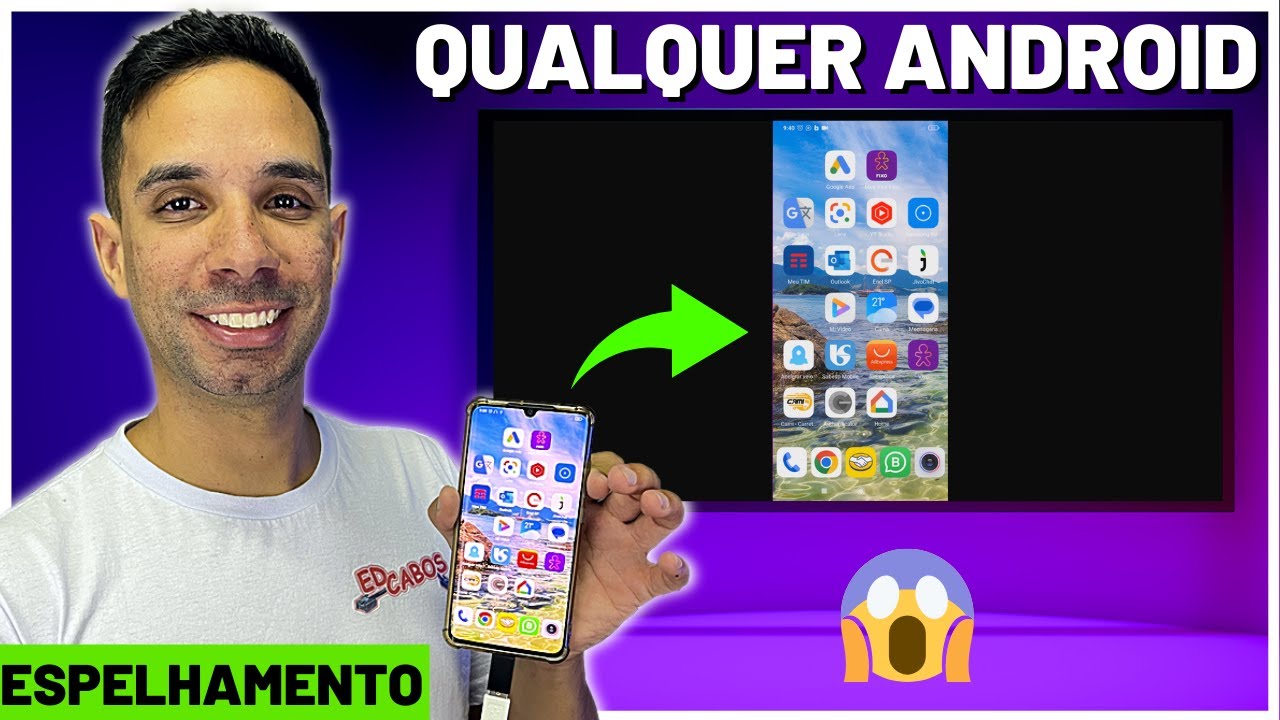 Como Conectar o Celular Na TV Com QUALQUER Android USB C