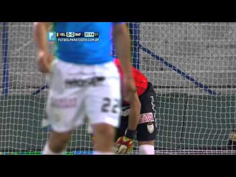 Atajada firme de Conde. Vélez-Rafaela.Fecha 8.Torneo Primera División 2014.Fútbol Para Todos