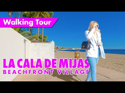 La Cala de Mijas town & beach front walk - January 2023 - Costa del Sol immersive virtual tour