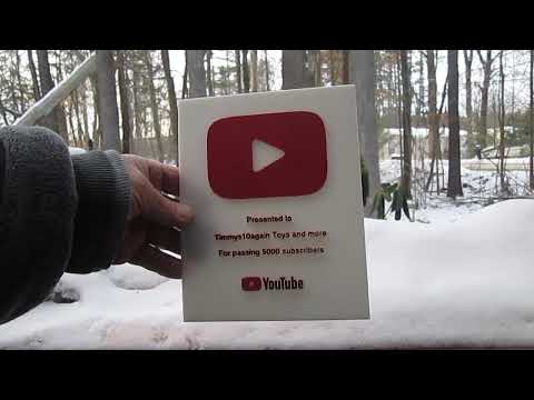 5,000 SUBSCRIBERS - Thanks to you all! Youtube Play Button Award Gift to Timmys10again Toys and more