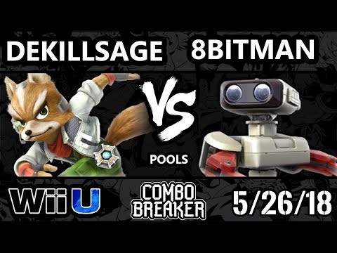 Combo Breaker 2018 Smash 4 - Echo Fox | dekillsage (Fox) Vs. AMG | 8BitMan (ROB) - Wii U Pools