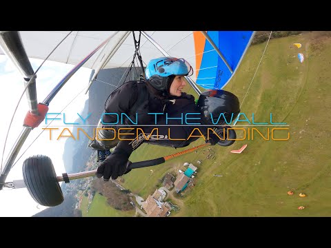 [ 4K ] Fly on the wall tandem landing ( Hang Gliding )