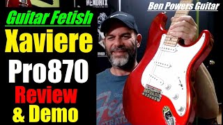 Video thumbnail for Xaviere Pro870 Stratocaster Style Guitar - Full Review / Demo - GFS Guitar Fetish - Candy Apple Red by Ben Powers Guitar