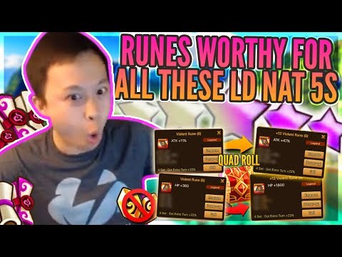 LD NAT 5 & Quad Roll Runes!? - PERFECT Day Of Summons / Lightnings / Power  Ups! - Summoners War