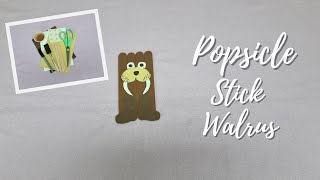 Popsicle Stick Walrus Craft l DIY Crafts for Kids l Crafting Corner
