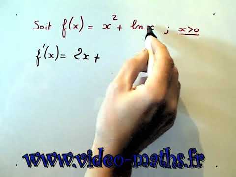 Calcul d'une fonction dérivée (fonction logarithme népérien)