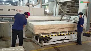 BÀN NÂNG ĐẨY VÁN + MÁY PANEL SAW TECTRA-328F HOLZTEK , Máy cắt ván 2 lưỡi tự động giá tốt nhất HCM