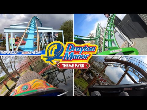 All 4 Roller Coasters At Drayton Manor - 4K On Ride POV's