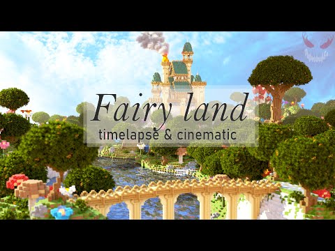 I built an EPIC Minecraft Fairy Land with a Fantasy Castle - Commentated Timelapse
