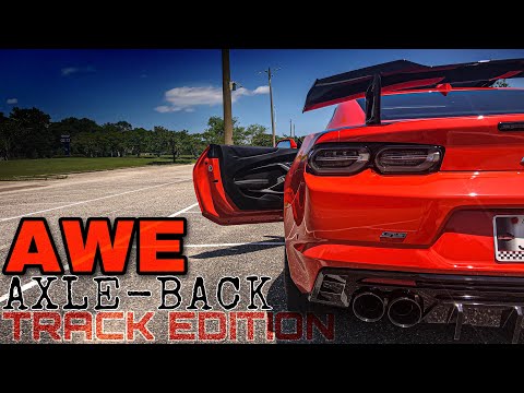 AWE TRACK EDITION AXLE-BACK EXHAUST UNBOXING, INSTALL AND COMPARISONS OF BEFORE AND AFTER!!! #camaro