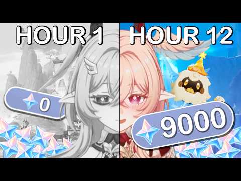 I spent 12 hours farming 9000 primogems in Genshin Impact
