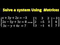 How To Solve A System Of Linear Equations Using Matrices