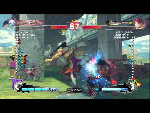 JohnryHenson [Vega] Vs online_gamer79 [Evil Ryu] SSF4 AE Online Ranked Matches - PSN